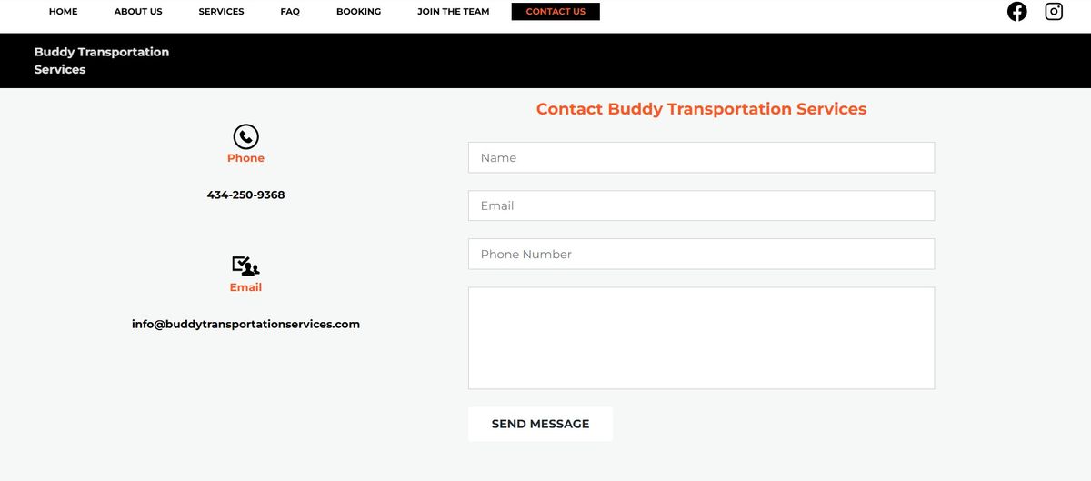 Contact Us | Buddy Transportation | General Inquiries & Support